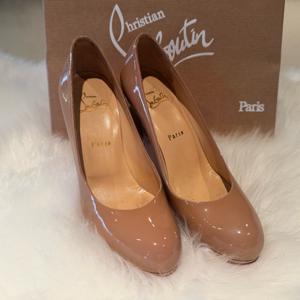 Christian Louboutin Nude Platform Heels